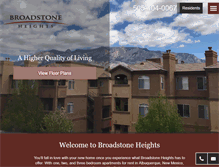 Tablet Screenshot of liveatbroadstoneheights.com